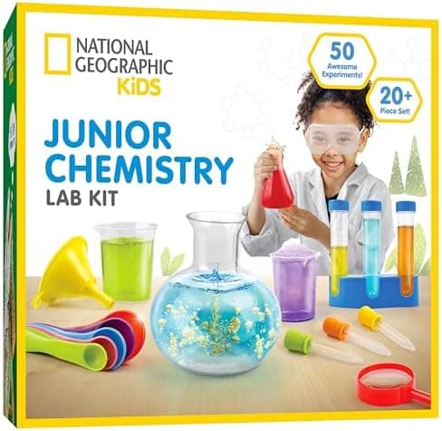 National Geographic Junior Chemistry Set - Complete Early Learning Lab Kit with 50 Science Experiments for…