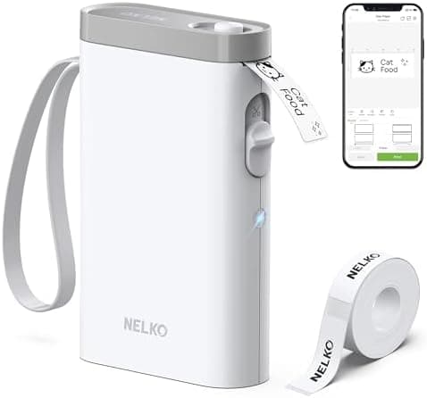 Nelko Label Maker Machine with Tape, P21 Bluetooth Label Printer, Wireless Mini Label Makers with Multiple Templates for School…
