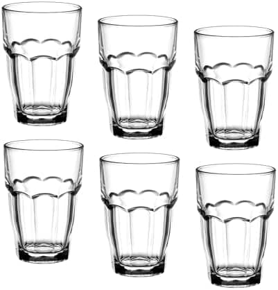 Bormioli Rocco Rock Bar 16.25 oz. Cooler Stackable Tempered Beverage Glasses for Cold Drinks, Water, and…