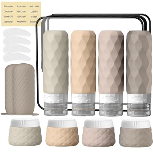 16Pack Travel Bottles for Toiletries, TSA Approved Travel Size Toiletries Containers Set, Silicone Leak Proof…