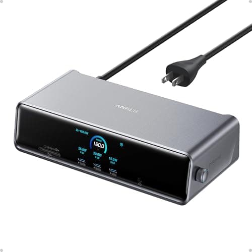 Anker Prime Docking Station (DL7400), 14-Port Triple Display with DisplayLink, 140W Max, Smart Display…