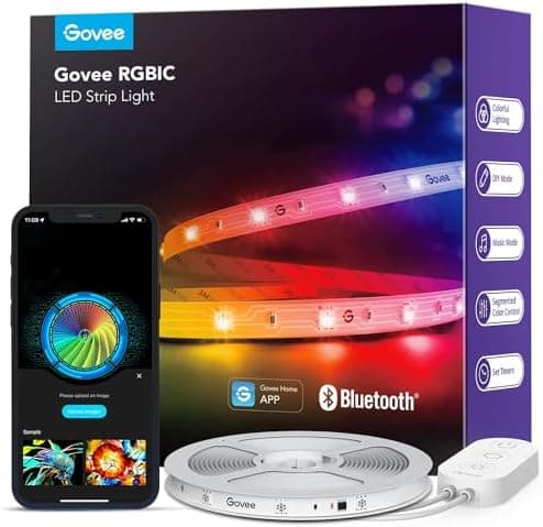 Govee RGBIC LED Strip Lights, Smart LED Lights for Bedroom, Bluetooth LED Lights APP Control, DIY Multiple…