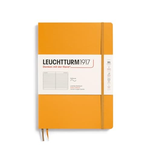LEUCHTTURM1917 Notebook Softcover Composition B5-123 Numbered Pages for Writing and Journaling (Ruled, Rising Sun)