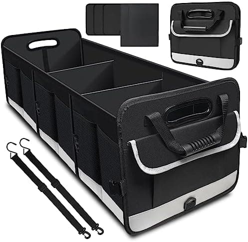 AOPHY Trunk Organizer for Car, 95L Large Capacity Storage with Non-Slip Bottom Strips and 2 Retractable Straps, Cargo Organizer…