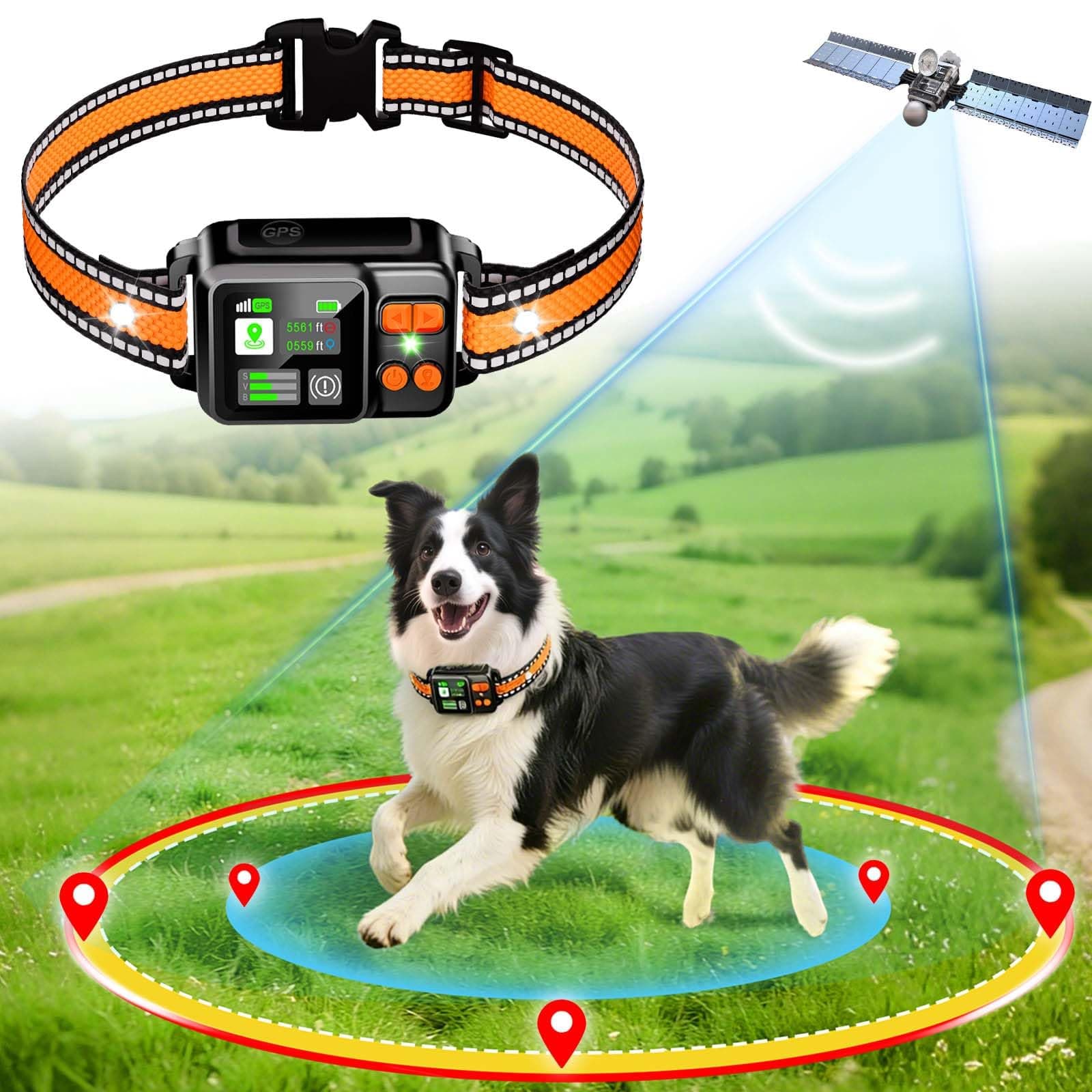 GPS Wireless Dog Fence System, Electric Dog Fence Using GPS Electric Satellite Technology, IPX7 Waterproof Rechargeable Design…