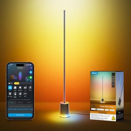 Govee Floor Lamp 3 with Luminblend+ Technology, 2100lm Standing Lamp, Work with Matter,1000K-10000K Modern Floor Lamps for Living…