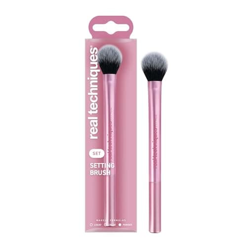 Real Techniques Setting Brush With Ultra Plush Custom Cut Synthetic Bristles and Extended Aluminum Ferrules…