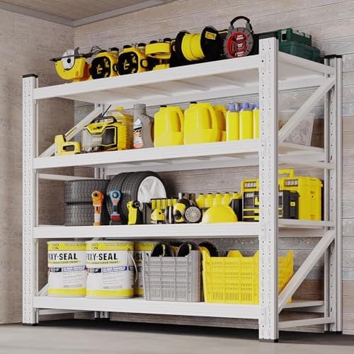 BYNSOE 48" W Storage Shelves 3000lbs Garage Metal Shelving Heavy Duty Garage Shelves Adjustable Storage Shelves for Industrial…