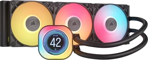 CORSAIR Titan 360 RX LCD Liquid CPU Cooler, 360mm AIO, Low-Noise FlowDrive Cooling Engine, Intel LGA 1851/1700 & AMD AM5/AM4, 3X…