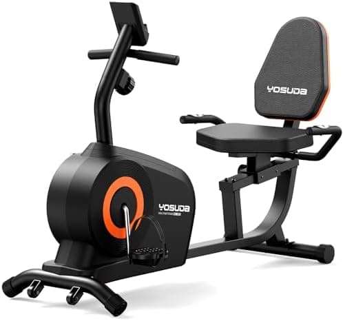 YOSUDA Recumbent Exercise Bike for Home，Magnetic Staionary Bike for Seniors/Adults with Adjustable Seat, 350LB Capacity, 16-level…