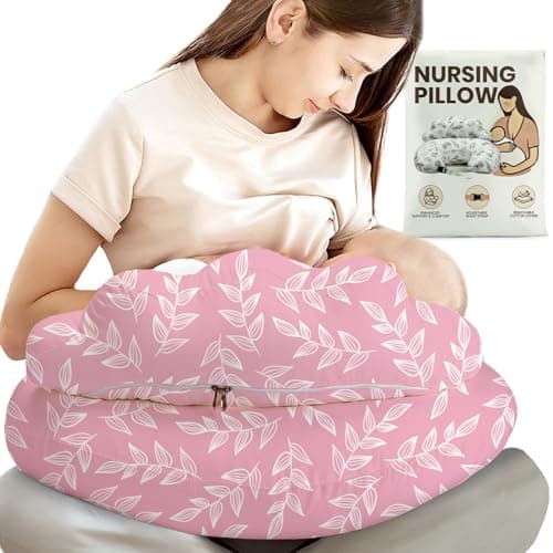 PILLANI Nursing Pillow, Breastfeeding Pillows for Enhanced Safety & Comfort for Mom & Baby, Removable Cotton Cover, Adjustable…
