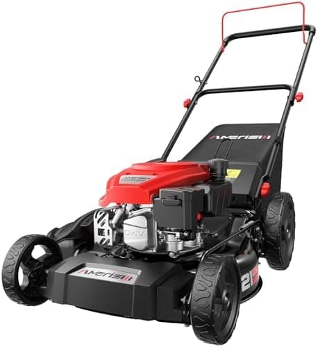 AMERISUN 21-Inch 3IN1 Gas Push Lawn Mower, 144cc 4-Cycle OHV Engine, Mulch/Bag/Side Discharge, 6-Position Height Adjustment…