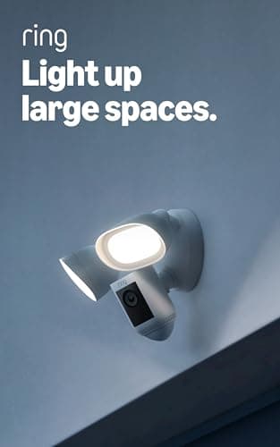 Ring Floodlight Cam Wired Pro, Home or business security, Retinal 2K Video, Color Night Vision and Two-Way…