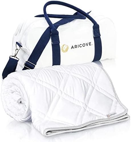Aricove Cooling Weighted Blanket, 12 lbs, Twin Size for Adults, Luxury Heavy Blanket, Silky Soft Bamboo Viscose, 48x72 inches…