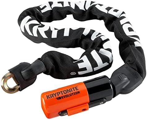 Kryptonite Evolution 1090 Bike Chain Lock, 3 Feet Long 10mm Steel Maximum Security Anti-Theft Chain with Keys, Sold Secure Gold…