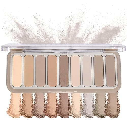 9 Colors Matte Naked Eyeshadow Palette Neutral Nude Smoky Eye Shadow Pallet Gray Taupe Brown High Pigmented Ultra-Blendable…
