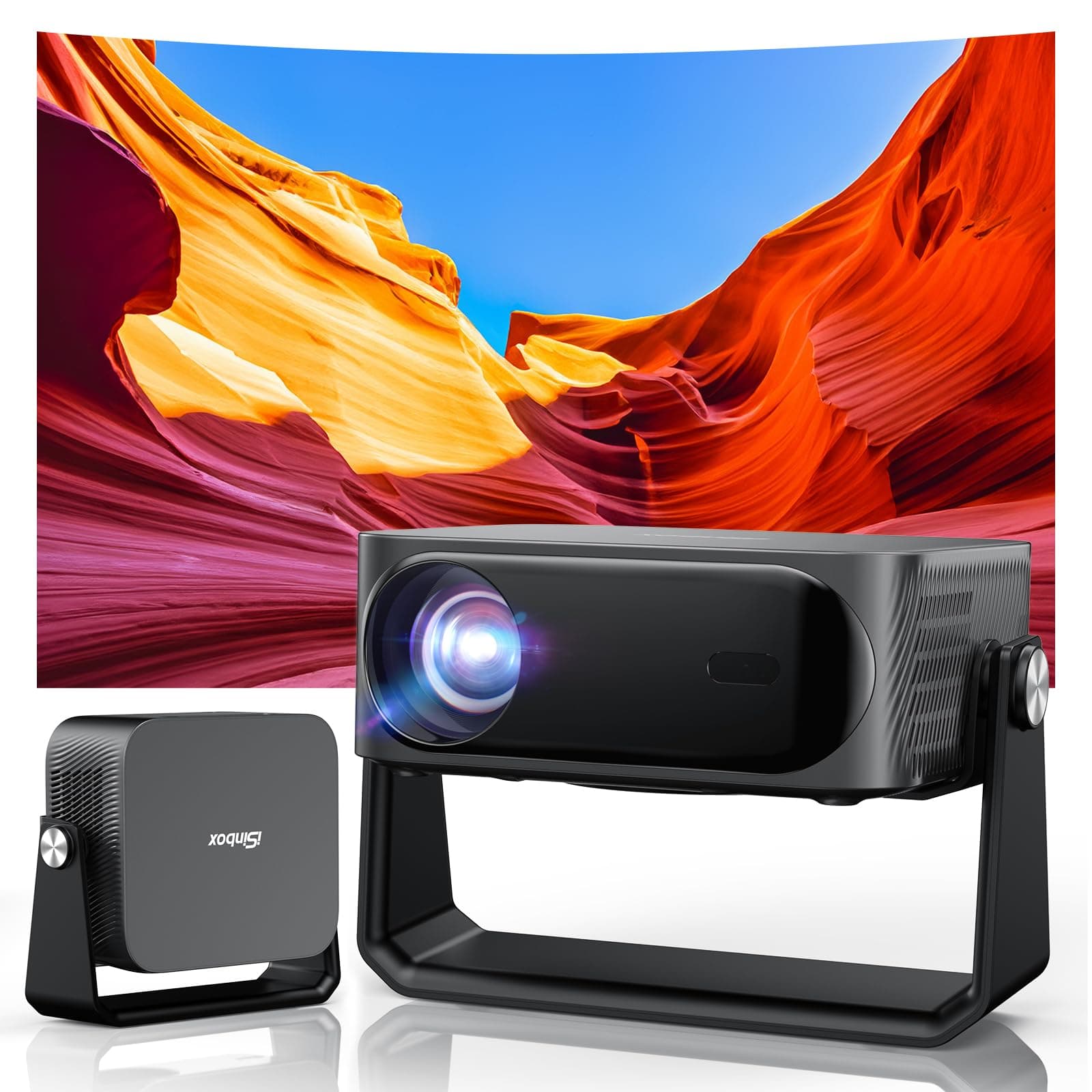 [2000 ANSI/Auto Focus & Keystone/Built-in APP] 4K Outdoor Projector with Wifi and Bluetooth, Smart Portable Projector with Built…