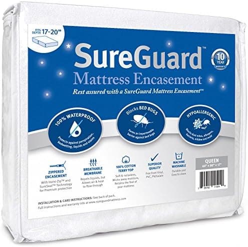 Queen (17-20 in. Deep) SureGuard Mattress Encasement - 100%…