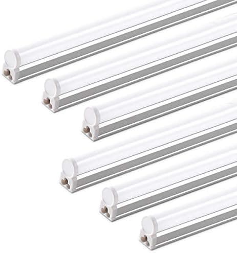 Barrina (6 Pack LED T5 Integrated Single Fixture, 4FT, 2200lm, 6500K Super Bright White, 20W Utility LED Shop Light, Ceiling and…