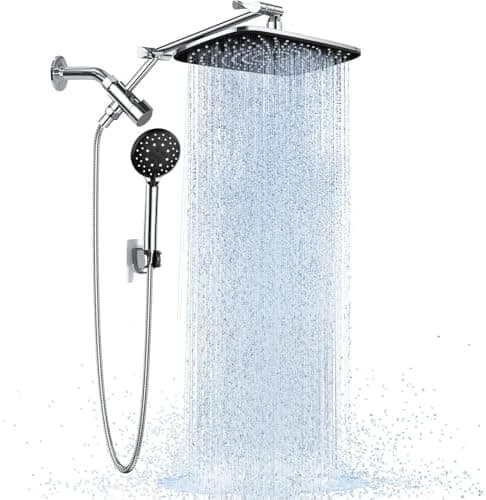 Veken 11.8" Rain Shower Head with Handheld, High Pressure Handheld Shower with Multi Spray Modes, Rainfall Combo with 15" Metal…