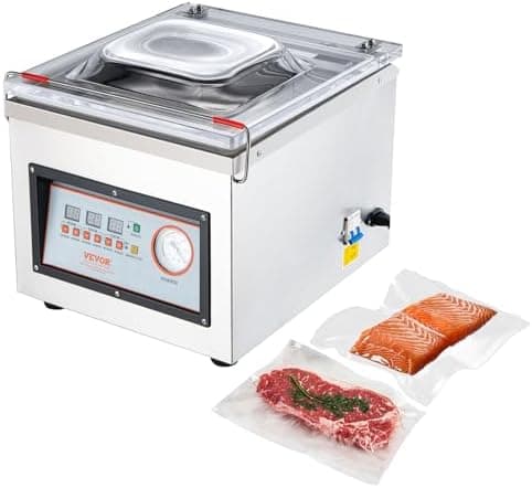 VEVOR Chamber Vacuum Sealer, 320W Sealing Power, Vacuum Packing Machine for Wet Foods, Meats, Marinades and More, Compact Size…