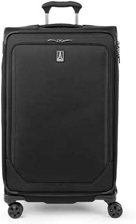 Travelpro Crew Classic Lightweight Softside Expandable Checked Luggage, 8 Wheel Spinner Suitcase, TSA Lock, Men and Women…