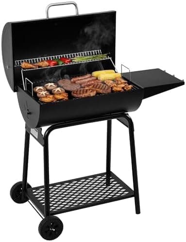 Royal Gourmet CC1830 28 Inch Barrel Charcoal Grill with Warming Rack, Outdoor BBQ Grill with 626 Sq. In. Grilling Space for…