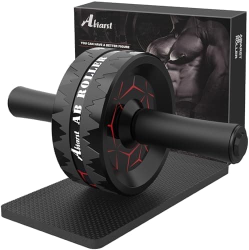 Abiarst Ab Roller Wheel, Abs Workout Equipment for Abdominal & Core Strength Training, Home Gym Exercise Wheels for Men Women…