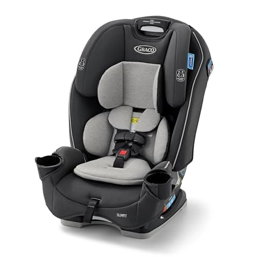Graco Slimfit 3-in-1 Convertible Car Seat, Slim Car Seat with Space-Saving Design, Highback Booster Seat with 10-Position…