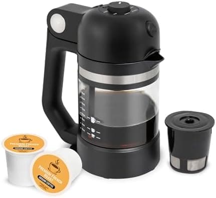 VINCI Micro Café Smallest Single-Serve Glass Coffee Brewer | Compatible with K-Cups, Pods & Ground Coffee | Enclosed & Circle…