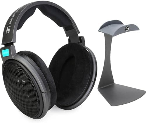 Sennheiser HD 600 Open-Back Audiophile/Professional Headphones and Headphone Stand