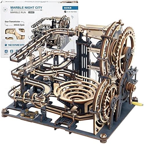 ROKR 3D Wooden Puzzles for Adults Marble Run Model Building Kit(LGA01…