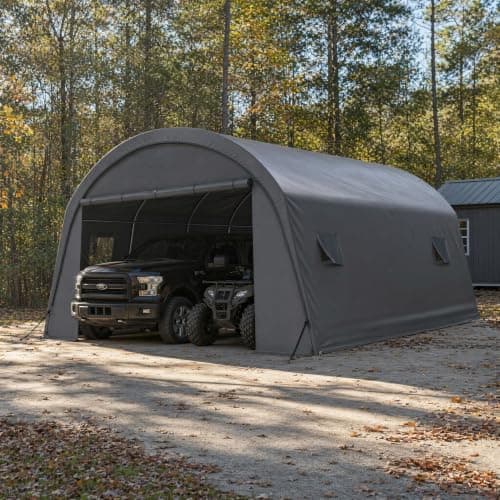 COBIZI Carport 20'x20' Heavy Duty Portable Garage, 2.0 Galvanized Frame, Waterproof Shelter with Removable Sidewalls & Windows…