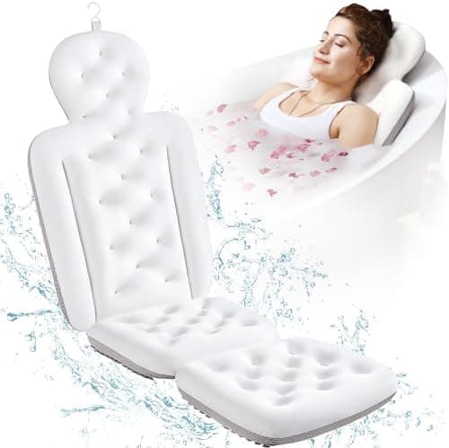 Full Body Bath Pillow for Bathtub, Thick Bathtub Cushion, Luxury Tub Pillow for Bath for Headrest Neck and…
