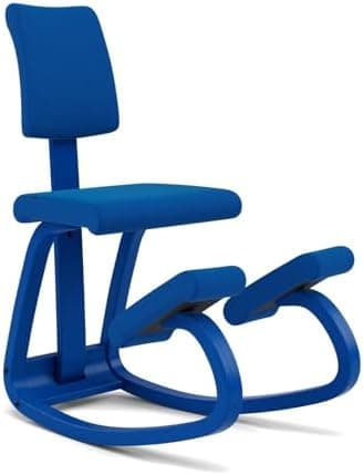 Varier Variable Plus Ergonomic Kneeling Chair with Backrest Monochrome Marine| Active Sitting Posture Support Home Office Desk…