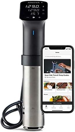 anova Culinary Sous Vide Precision Cooker Pro, 1200 Watts, Black and Silver