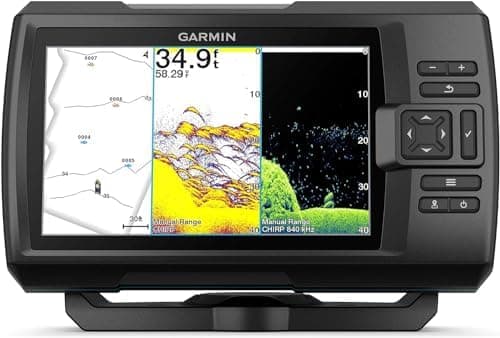 Garmin Striker Vivid 7cv, U.S. with GT20-TM Transducer - Easy-to-Use 7-inch Color Fishfinder and Sonar Transducer, Vivid Scanning…