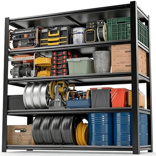 78''H*18''D Storage Shelves Heavy Duty 3500LBS Adjustable 5tier Metal Garage Shelving Unit for Basement, Business, Factories…