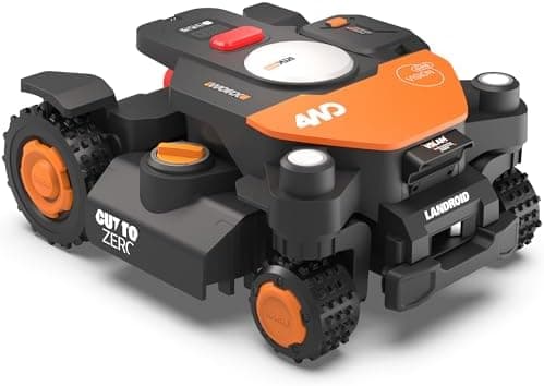 Worx Landroid Vision Cloud 4WD Robot Lawn Mower, No Perimeter Wire Robot Mower for 1/4 Acre, AI…