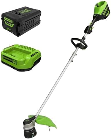 Greenworks 60V 16" Brushless Cordless String Trimmer - 65min Runtime for 2-Mile Fence Lines & Large Properties, 2X Quieter Than…