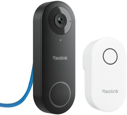 REOLINK Video Doorbell PoE Camera – 2K IP Security Camera Outdoor with Chime V2, 4:3 Aspect Ratio, 180 Degree Diagonal, 2-Way…