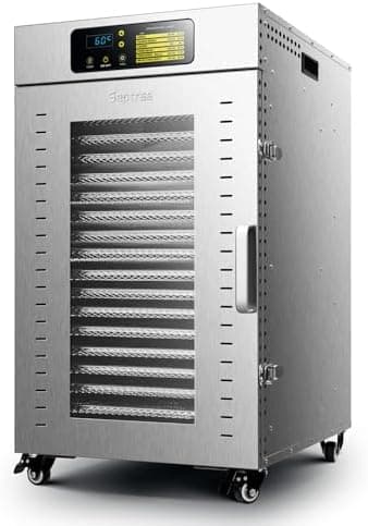 Commercial Food Dehydrator 18 Trays, 2000W Large Capacity 34.42ft² Food Dryer Machine for Jerky, Meat, Fruit, Herbs, Full…