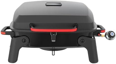 Megamaster 1-Burner Portable Gas Grill with Locking Lid, 11,000 BTU Stainless Steel Burner, Foldable Legs, Small Propane Grill…