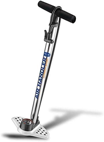 Air Handler Bike Floor Pump by BIKETUBE BRAND – High Pressure Bicycle Pump with Industrial Gauge – Fits Presta & Schrader Valves…