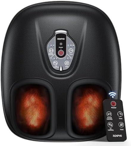 RENPHO Foot Massager Machine with Heat [2026 Upgraded], Birthday Gifts for Women Men Mom Dad, FSA Eligible HSA Shiatsu Foot…