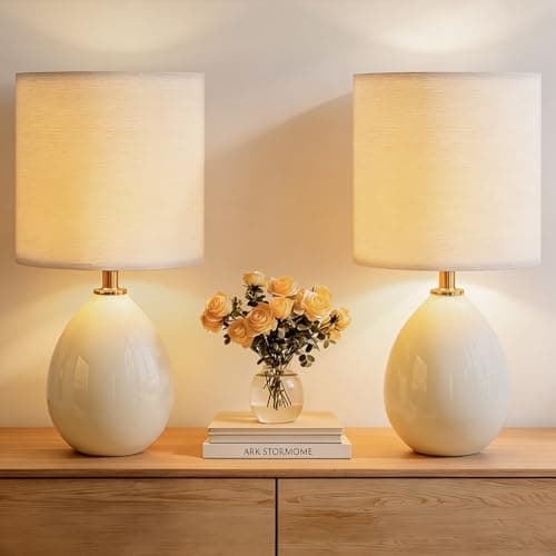 Dawnwake 18.5" Table Lamps Set of 2 for Living Room Bedroom, Bedside Lamps for Night Stands, Desk Nightstand Lamp Dimmable…