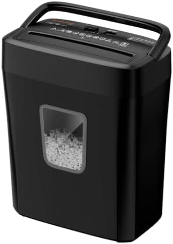 Bonsaii Paper Shredder, 9-Sheet Crosscut Home Office Shredder with…