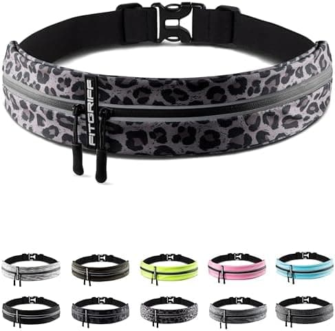 Fitgriff® Running Belt for Men & Women - Secure Jogging Pouch for Phone, Keys & Essentials - For All Cell Phones