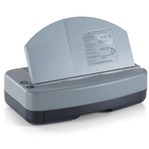 Officemate Electric 2-3 Hole Punch, Adjustable Desktop Eco-Punch, 30-Sheet Capacity, Built-in Paper Guide…