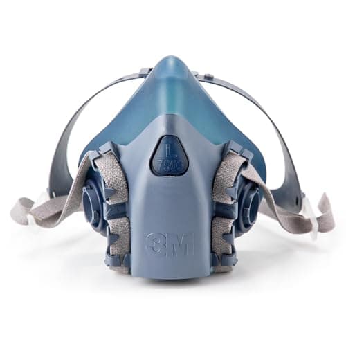 3M Reusable Respirator Half Facepiece 7502, NIOSH, 3M Cool Flow Valve, Dual Airline Supplied Air…